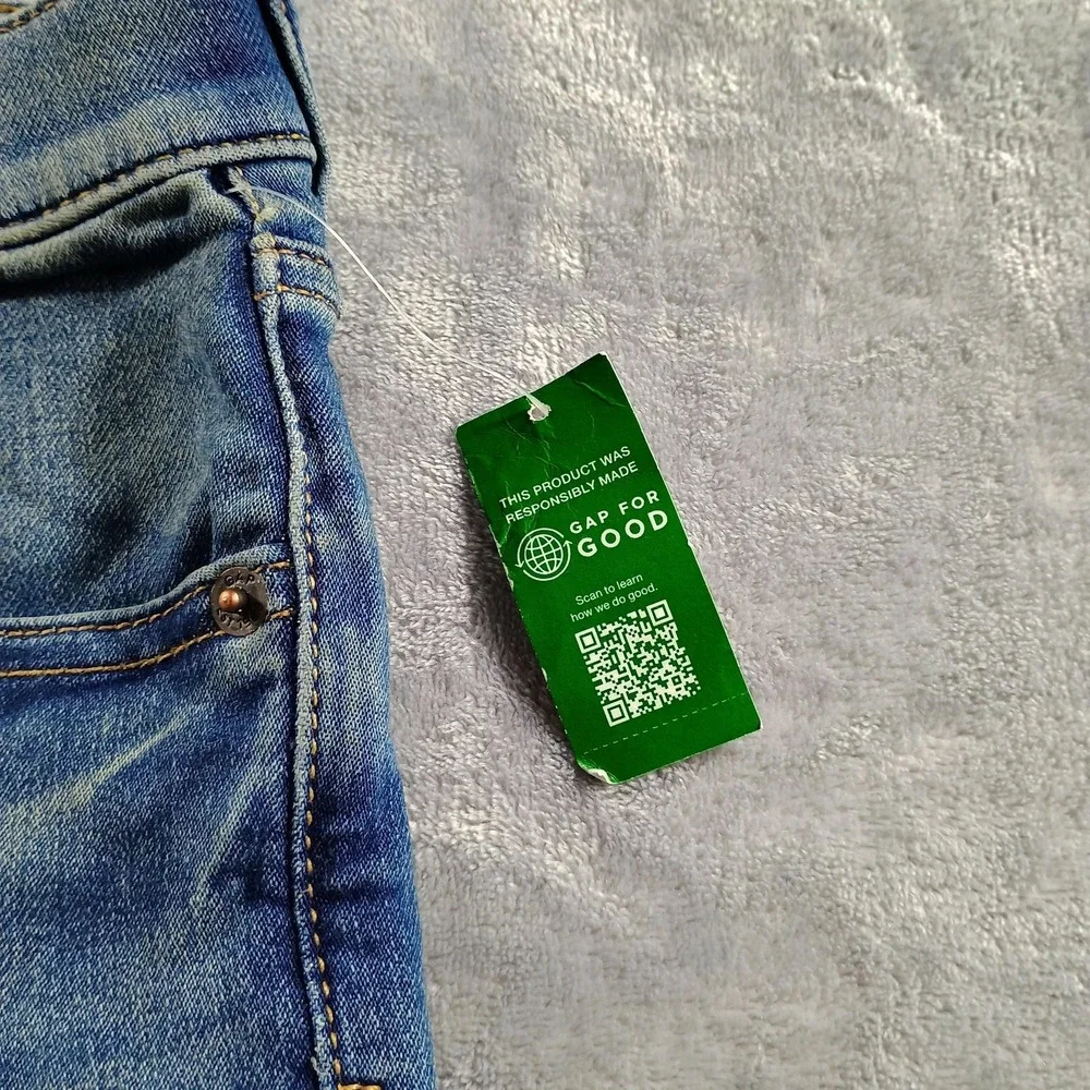 Gap Jeans Kids 12 Slim‎ Blue Skinny Washwell Zip Fly 5 Pocket Denim Casual